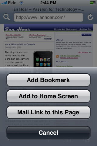 iPhone Bookmark